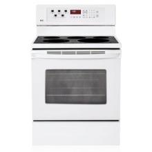LG Ranges 30 Inch Freestanding With Convection Oven Electric Range, White - LRE30453SW