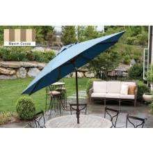 Treasure Garden Outdoor Market Umbrella With Crank And Single Wind Vent, 9 Foot Ft - Maxim Cocoa