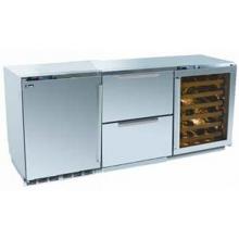 Perlick Refrigerators Built In Double Refrigerator And Wine Reserve With Stainless Glass Door And Stainless Drawers