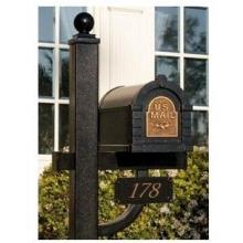 Keystone Series Deluxe Post Address Plaque - Black