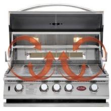 Cal Flame 32 Inch 4 Burner Convection Built In Natural Gas Grill With Rotisserie (Ships As Propane With Conversion Fittings)