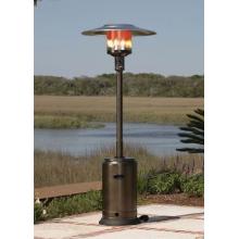 Fire Sense 46000 BTU Commercial Hammered Bronze Finish Propane Gas Patio Heater With Pilotless Electronic Ignition System