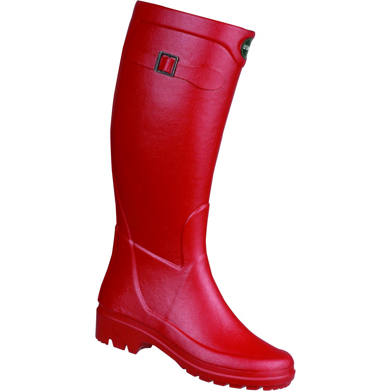 Le Chameau Boots Ladies Iris 2 Fashion Rubber Boots - Vermillion Red - Size 10