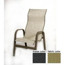Bonaire Aluminum High Back Sling Dining Chair With Night Sky Frame And B0303 Fabric
