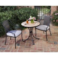 Home Styles Laguna Outdoor Patio Bistro Set With Terra Cotta Table And Cushions