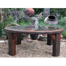 Groovy Stuff Shoshone Teak Wood Coffee Table With Glass Top - TF-293-A