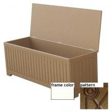 Eagle One Recycled Plastic Sydney Flat Top Deck Box Diamond Pattern - White