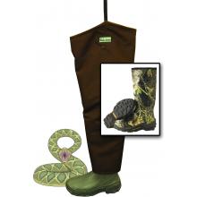 Dans Hunting Gear Froglegs Snake Proof Chap With Muck Woody Armor Snake Boot Size 10/Thigh Size 27/Inseam Length 29