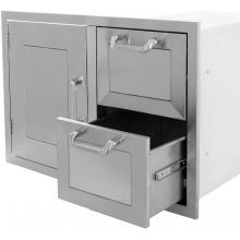 Kingston Panel Series 30 Inch Single Door & Double Drawer Combo