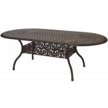 Darlee Series 60 Cast Aluminum Patio Dining Table - 42 X 84 Inch Oval