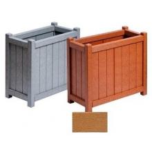 A&B Accessories Recycled Plastic Planters - 11inch X 20inch X 19inch (set Of 2) Teak