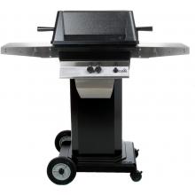 PGS Gas Grills A40 Cast Aluminum Natural Gas Grill On Black Portable Pedestal Base