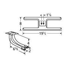 Stainless Steel H Twin, Centered, 1.25 Inch Offset Burner 10602-71202