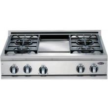 DCS Cooktops Professional 36 Inch Natural Gas Cooktop With Griddle By Fisher Paykel - CP-364GD