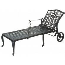 Meadow Decor Paragon Cast Aluminum Chaise Lounge Mocha Stone Finish