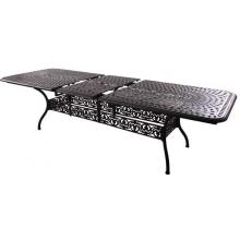 Darlee Series 60 Cast Aluminum 42 X 92-112 Inch Rectangular Extension Outdoor Patio Dining Table - Antique Bronze