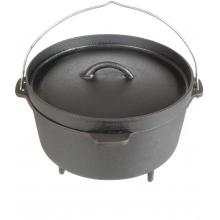 Cajun Cookware Pots With Legs 12 Quart Seasoned Cast Iron Camp Pot