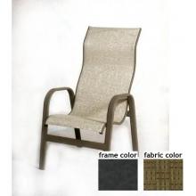 Bonaire Aluminum High Back Sling Dining Chair With Night Sky Frame And C0601 Fabric