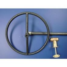 HPC 12 Inch Natural Gas Black Steel Round Fire Pit Kit - Match Light