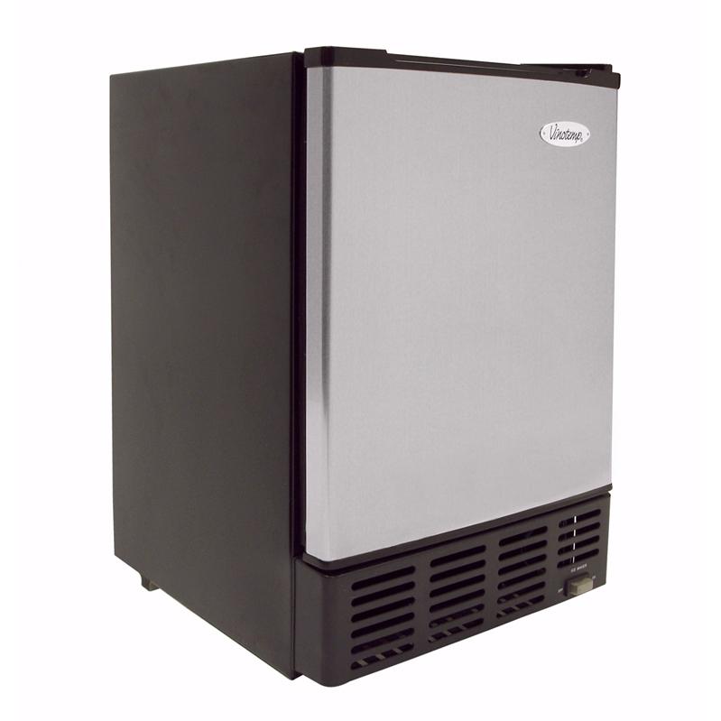 Vinotemp 12 Lb. Undercounter Ice Maker Stainless Steel Door / Black