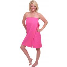 Terry Town Womens Waffle Weave Spa Wrap Towel One Size Fits Most - Hot Pink