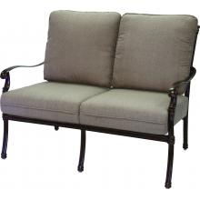 Darlee Florence Cast Aluminum Outdoor Patio Loveseat - Mocha