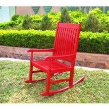 International Caravan Acacia Wood Traditional Porch Rocker - Red - VF-4108-RD