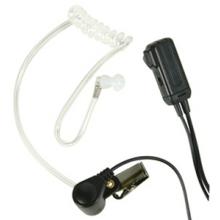 Midland AVP-H3 FBI Style Ear Bud/Microphone W/ Transparent Coiled Ear Bud