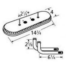 Aluminized Steel Oval Twin, Centered, 2.25 Inch Offset Burner 15112-77022