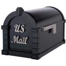 Signature Keystone Series Mailbox - Black W/ Satin Nickel