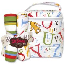 Trend Lab Bottle Bag And Burp Cloth Set - Dr Seuss ABC
