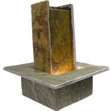 Alpine Natural Slate Stone Fountain With Light