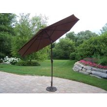 Oakland Living Rochester 9 Foot Umbrella With Crank And Tilt - Brown