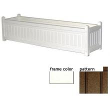 Eagle One Recycled Plastic 48 Inch Nantucket Planter Box New England Pattern - White