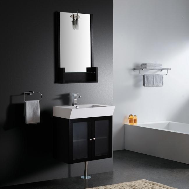 Vigo 25-inch Single Bathroom Vanity With Mirrors, Lighting System And Shelf - VG09004104K