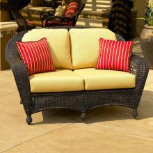 North Cape Port Royal Wicker Love Seat - Espresso