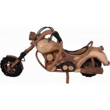 Groovy Stuff Small Teak Wood Motorcycle - Light - W-774-CL