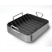 Chefs Design Zephyr Series Cookware Aluminum French Roaster With Non-Stick Interior & Wire Roasting Rack