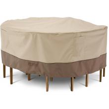 Classic Accessories Veranda Patio Table And Chair Set Cover - Pebble/Barn/Earth - Lg. Round