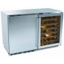 Perlick Refrigerators Built In Refrigerator And Wine Reserve With Solid Stainless Door And Stainless Glass Door
