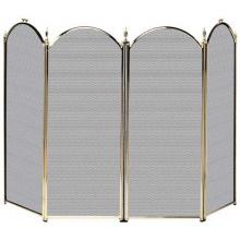 UniFlame 52 Inch Polished Brass Four Panel Fireplace Screen