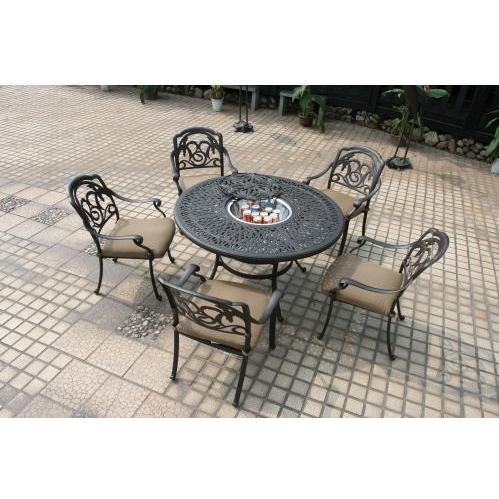 Cast Shadows Cast Aluminum Patio Dining Set - 52 Inch Round Cast Shadows Cast Aluminum Patio Dining Set - 52 Inch Round