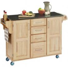 Home Styles Large Kitchen Cart With Granite Top - Black/Natural - 9100-1014