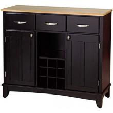 Home Styles Large Buffet Server With Wood Top - Natural/Black - 5100-0041