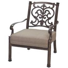 Darlee Santa Barbara Cast Aluminum Outdoor Patio Club Chair - Mocha