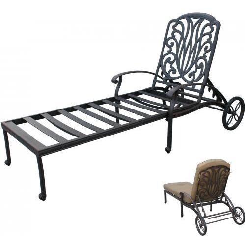 Darlee Elisabeth Cast Aluminum Chaise Lounge With Cushions Darlee Elisabeth Cast Aluminum Chaise Lounge With Cushions