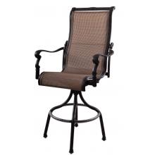 Darlee Monterey Cast Aluminum Sling Outdoor Patio Swivel Bar Stool - Antique Bronze