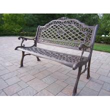 Oakland Living Mississippi High Back Cast Aluminum Bench - Antique Bronze
