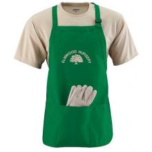 Augusta Medium Length Apron With Pouch - Kelly