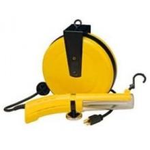 Alert 13 Watt Flourescent Reel Work Light With 30 Ft.-16/3 Retractable Cord And Outlet